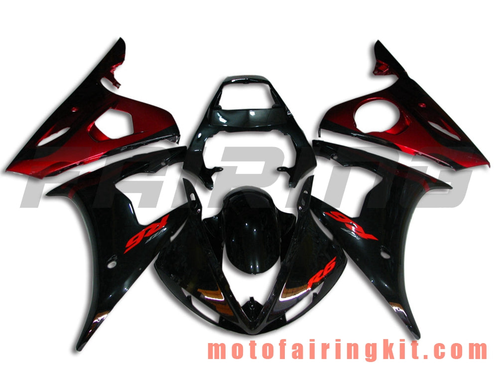 Kits de carenado aptos para YZF-600 R6 2003 2004 YZF 600 R6 03 04 Molde de inyección de plástico ABS Carrocería completa para motocicleta Marco de carrocería de posventa (negro y naranja) B050