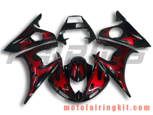 Fairing Kits Fit for YZF-600 R6 2003 2004 YZF 600 R6 03 04 Plastic ABS Injection Mold Complete Motorcycle Body Aftermarket Bodywork Frame (Black & Red) B054