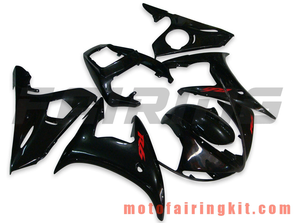 Kits de carenado aptos para YZF-600 R6 2003 2004 YZF 600 R6 03 04 Molde de inyección de plástico ABS Carrocería completa para motocicleta Marco de carrocería de posventa (negro) B055