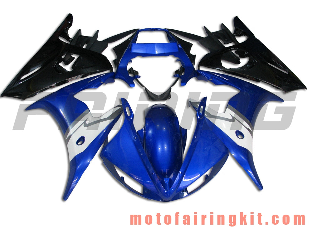 Kits de carenado aptos para YZF-600 R6 2003 2004 YZF 600 R6 03 04 Molde de inyección de plástico ABS Carrocería completa para motocicleta Marco de carrocería de posventa (azul y negro) B061