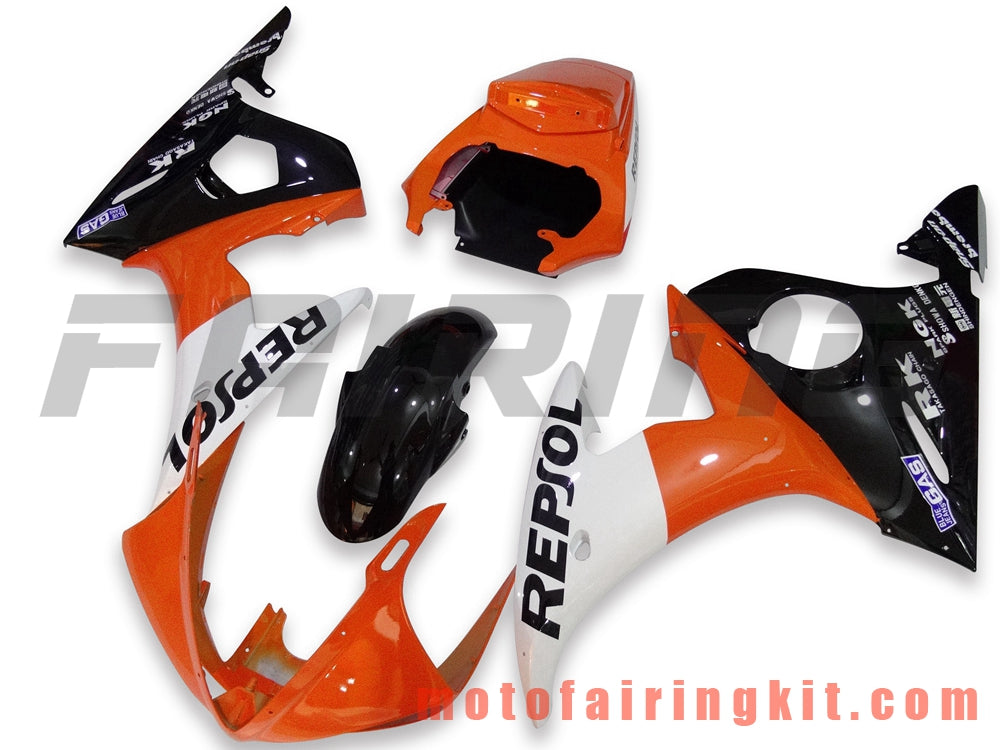 Fairing Kits Fit for YZF-600 R6 2003 2004 YZF 600 R6 03 04 Plastic ABS Injection Mold Complete Motorcycle Body Aftermarket Bodywork Frame (Orange & Black) B064