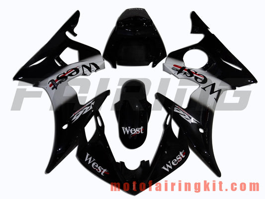 Fairing Kits Fit for YZF-600 R6 2003 2004 YZF 600 R6 03 04 Plastic ABS Injection Mold Complete Motorcycle Body Aftermarket Bodywork Frame (Black & White) B065