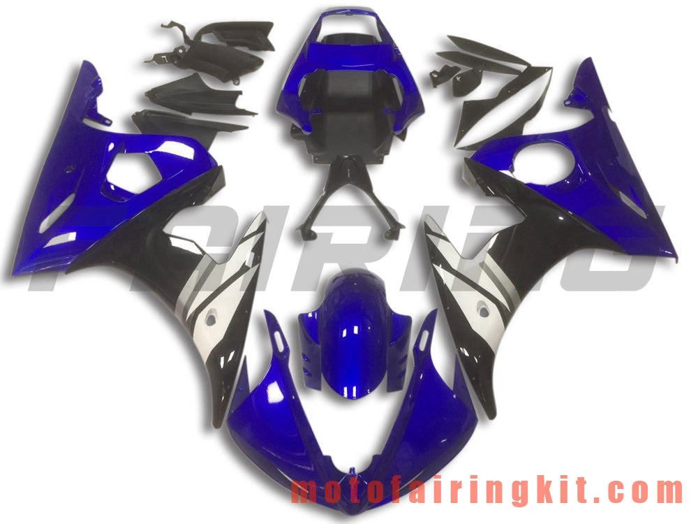 Fairing Kits Fit for YZF-600 R6 2003 2004 YZF 600 R6 03 04 Plastic ABS Injection Mold Complete Motorcycle Body Aftermarket Bodywork Frame (Blue & Black) B076