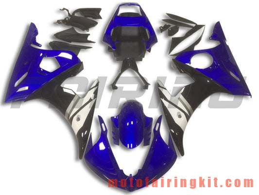 Kits de carenado aptos para YZF-600 R6 2003 2004 YZF 600 R6 03 04 Molde de inyección de plástico ABS Carrocería completa para motocicleta Marco de carrocería de posventa (azul y negro) B076