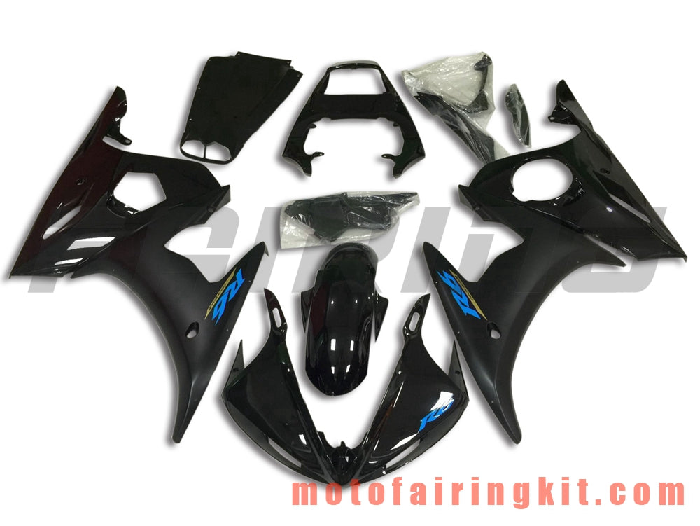 Fairing Kits Fit for YZF-600 R6 2003 2004 YZF 600 R6 03 04 Plastic ABS Injection Mold Complete Motorcycle Body Aftermarket Bodywork Frame (Black) B082