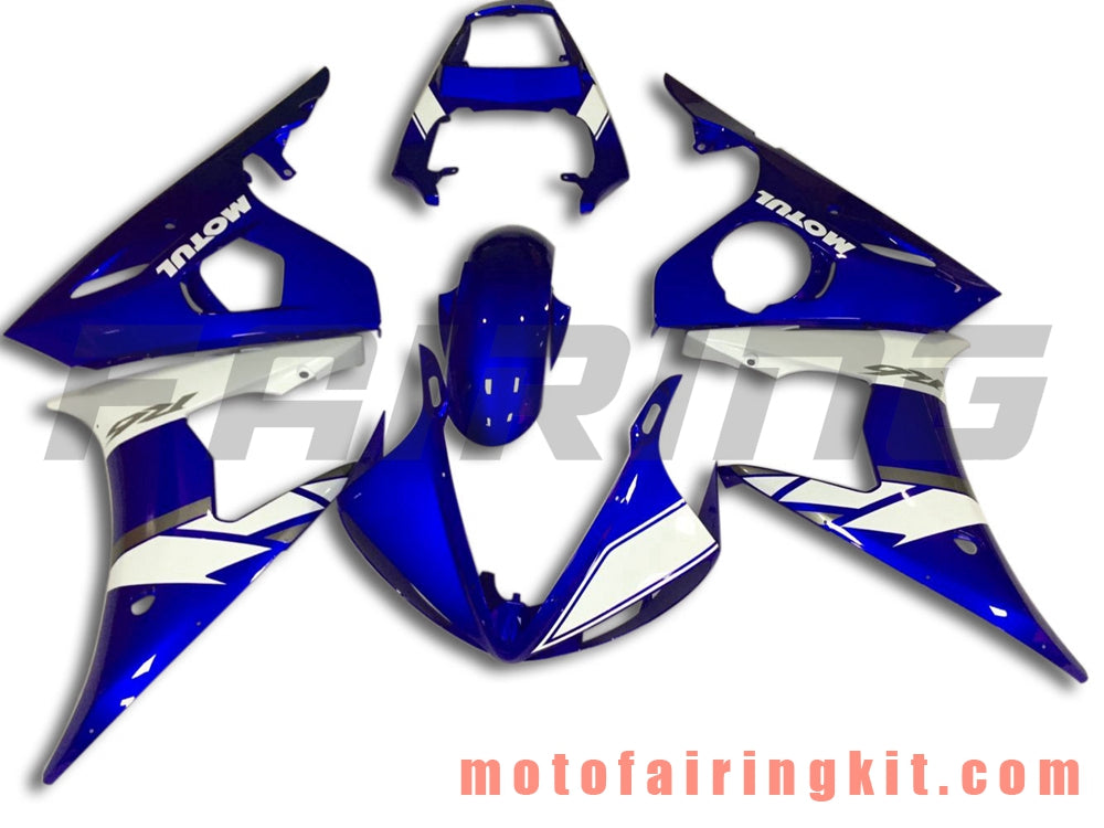 Kits de carenado aptos para YZF-600 R6 2003 2004 YZF 600 R6 03 04 Molde de inyección de plástico ABS Carrocería completa para motocicleta Marco de carrocería de posventa (azul y blanco) B084