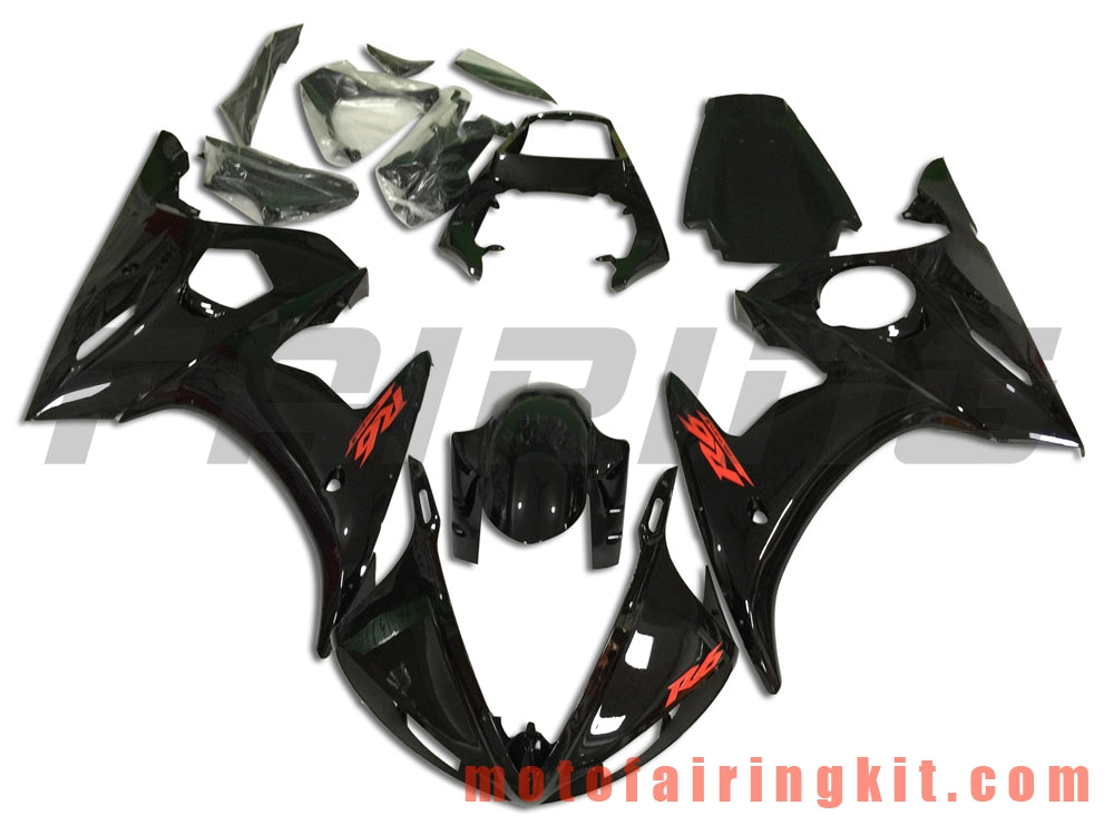 Kits de carenado aptos para YZF-600 R6 2003 2004 YZF 600 R6 03 04 Molde de inyección de plástico ABS Carrocería completa para motocicleta Marco de carrocería de posventa (negro) B087