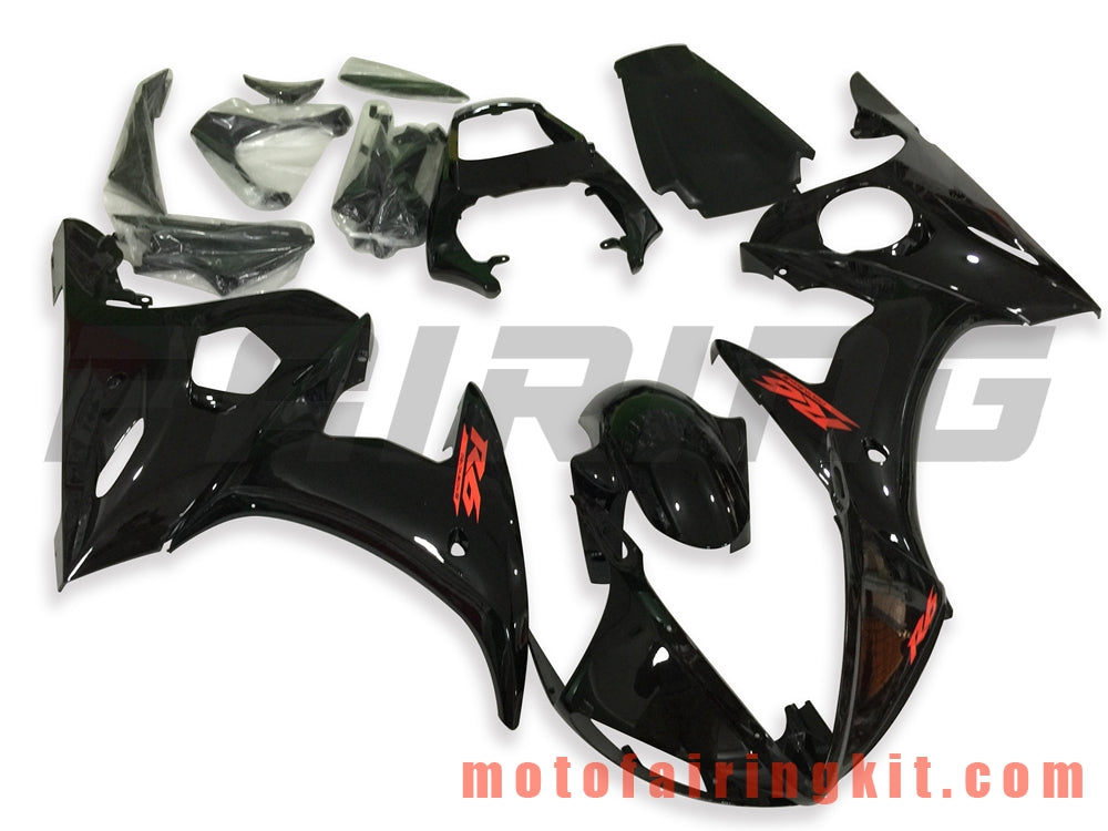 Kits de carenado aptos para YZF-600 R6 2003 2004 YZF 600 R6 03 04 Molde de inyección de plástico ABS Carrocería completa para motocicleta Marco de carrocería de posventa (negro) B087