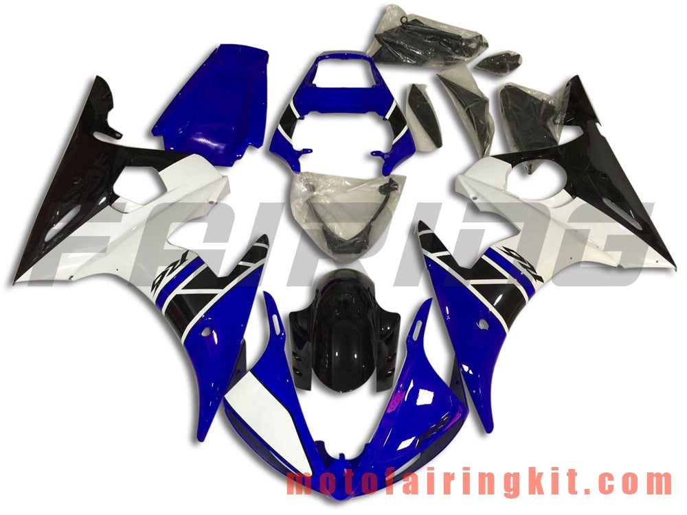 Kits de carenado aptos para YZF-600 R6 2003 2004 YZF 600 R6 03 04 Molde de inyección de plástico ABS Carrocería completa para motocicleta Marco de carrocería de posventa (azul y blanco) B088