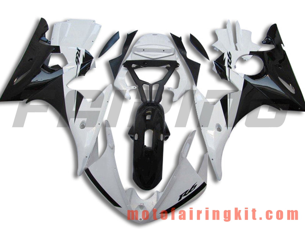 Fairing Kits Fit for YZF-600 R6 2003 2004 YZF 600 R6 03 04 Plastic ABS Injection Mold Complete Motorcycle Body Aftermarket Bodywork Frame (White & Black) B090