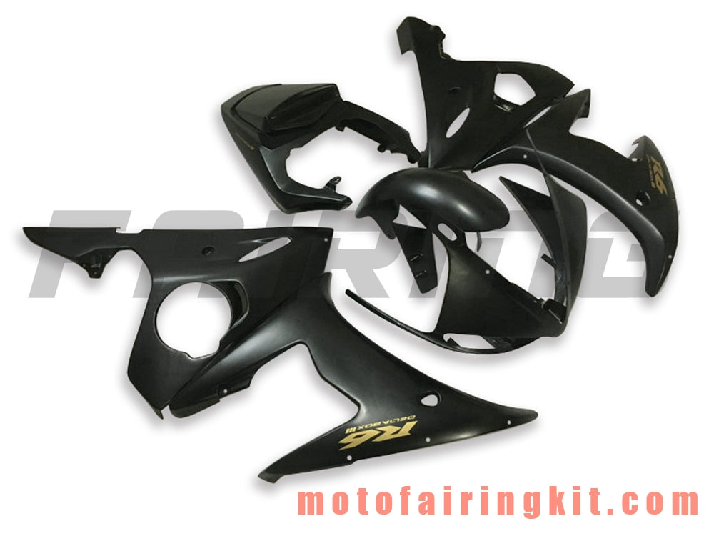 Fairing Kits Fit for YZF-600 R6 2003 2004 YZF 600 R6 03 04 Plastic ABS Injection Mold Complete Motorcycle Body Aftermarket Bodywork Frame (Black) B094