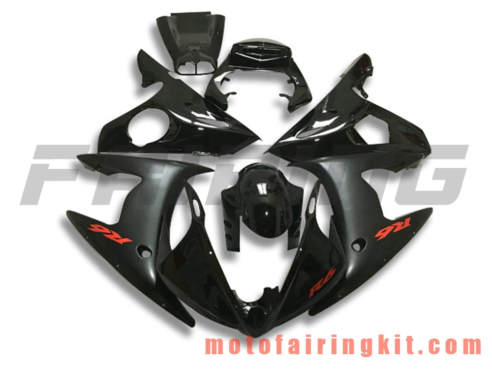 Kits de carenado aptos para YZF-600 R6 2003 2004 YZF 600 R6 03 04 Molde de inyección de plástico ABS Carrocería completa para motocicleta Marco de carrocería de posventa (negro) B095