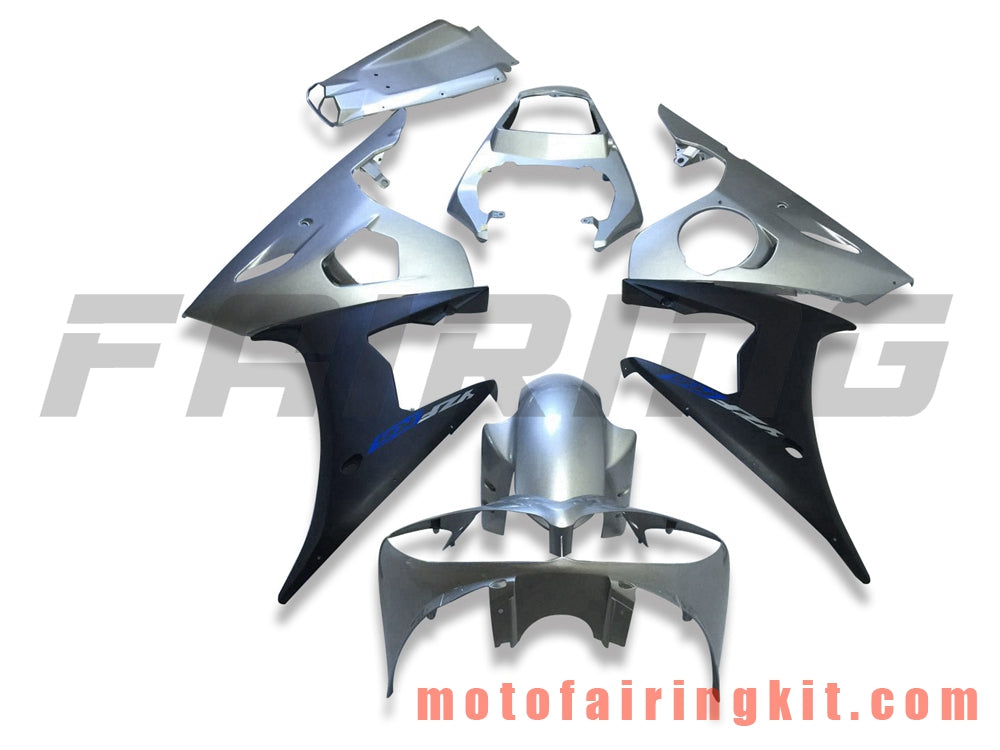 Fairing Kits Fit for YZF-600 R6 2003 2004 YZF 600 R6 03 04 Plastic ABS Injection Mold Complete Motorcycle Body Aftermarket Bodywork Frame (Silver & Black) B100