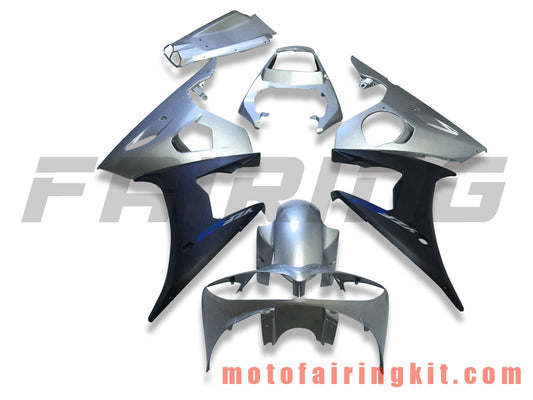 Fairing Kits Fit for YZF-600 R6 2003 2004 YZF 600 R6 03 04 Plastic ABS Injection Mold Complete Motorcycle Body Aftermarket Bodywork Frame (Silver & Black) B100