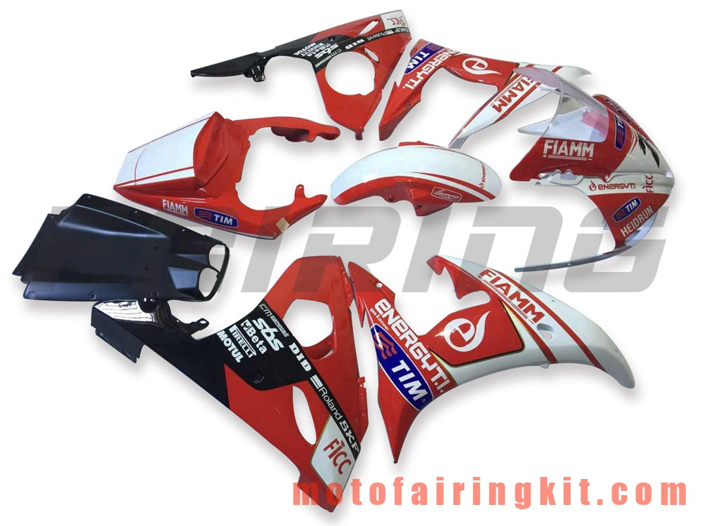 Kits de carenado aptos para YZF-600 R6 2003 2004 YZF 600 R6 03 04 Molde de inyección de plástico ABS Carrocería completa para motocicleta Marco de carrocería de posventa (rojo y blanco) B101