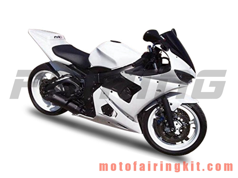 Kits de carenado aptos para YZF-600 R6 2003 2004 YZF 600 R6 03 04 Molde de inyección de plástico ABS Carrocería completa para motocicleta Marco de carrocería de posventa (blanco) B102