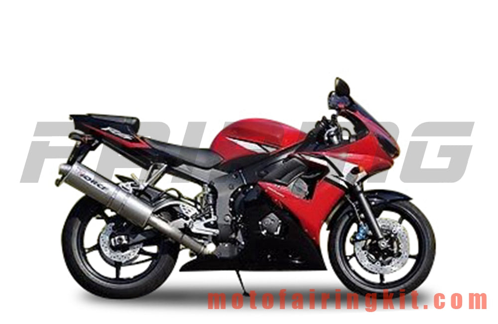 Kits de carenado aptos para YZF-600 R6 2003 2004 YZF 600 R6 03 04 Molde de inyección de plástico ABS Carrocería completa para motocicleta Marco de carrocería de posventa (rojo y negro) B103