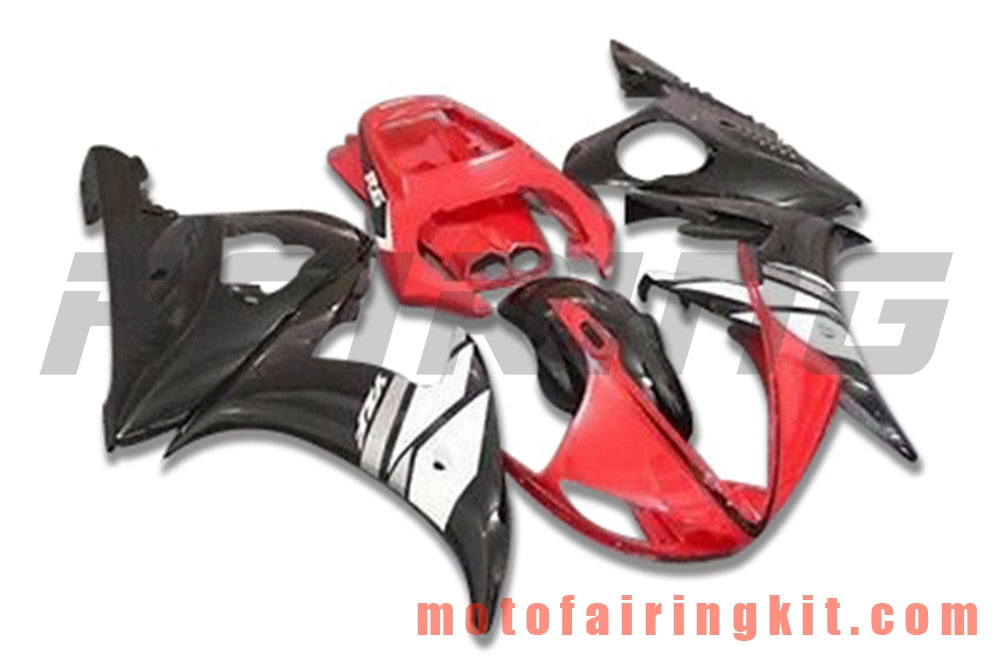 Fairing Kits Fit for YZF-600 R6 2003 2004 YZF 600 R6 03 04 Plastic ABS Injection Mold Complete Motorcycle Body Aftermarket Bodywork Frame (Red & Black) B103