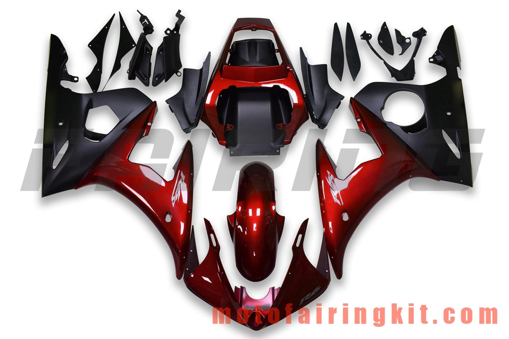 Fairing Kits Fit for YZF-600 R6 2003 2004 YZF 600 R6 03 04 Plastic ABS Injection Mold Complete Motorcycle Body Aftermarket Bodywork Frame (Red & Black) B105