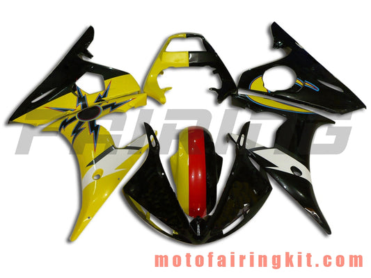 Kits de carenado aptos para YZF-600 R6 2005 YZF 600 R6 05 Molde de inyección de plástico ABS Carrocería completa para motocicleta Carrocería del mercado de accesorios Marco (amarillo y negro) B016