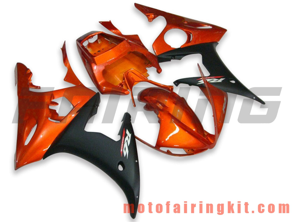 Fairing Kits Fit for YZF-600 R6 2005 YZF 600 R6 05 Plastic ABS Injection Mold Complete Motorcycle Body Aftermarket Bodywork Frame (Orange & Black) B017