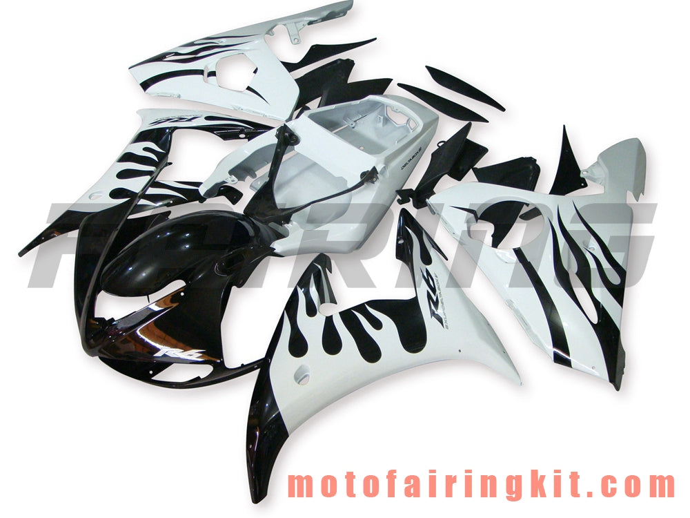 Kits de carenado aptos para YZF-600 R6 2005 YZF 600 R6 05 Molde de inyección de plástico ABS Carrocería completa para motocicleta Carrocería del mercado de accesorios Marco (blanco y negro) B059