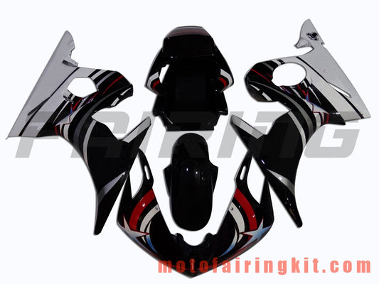 Fairing Kits Fit for YZF-600 R6 2005 YZF 600 R6 05 Plastic ABS Injection Mold Complete Motorcycle Body Aftermarket Bodywork Frame (Black & White) B062