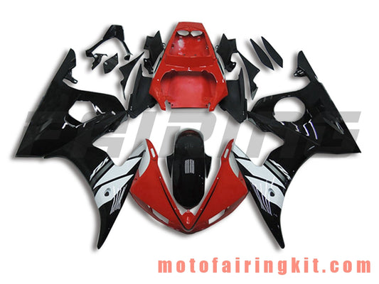 Kits de carenado aptos para YZF-600 R6 2005 YZF 600 R6 05 Molde de inyección de plástico ABS Carrocería completa para motocicleta Marco de carrocería de posventa (rojo y negro) B070