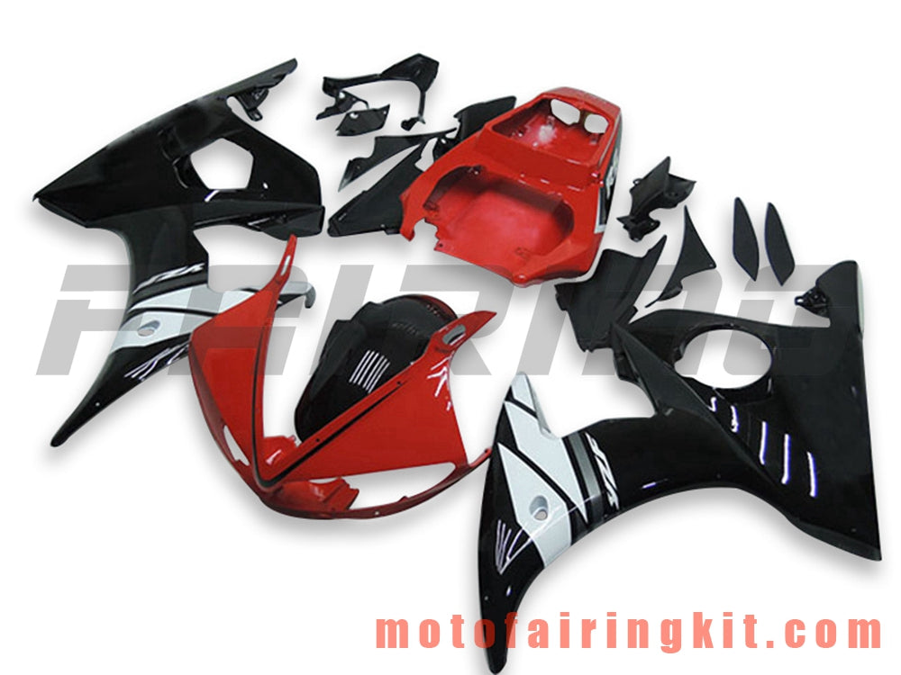 Fairing Kits Fit for YZF-600 R6 2005 YZF 600 R6 05 Plastic ABS Injection Mold Complete Motorcycle Body Aftermarket Bodywork Frame (Red & Black) B070