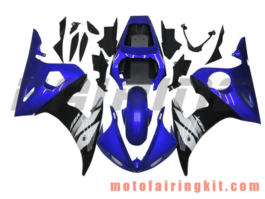 Kits de carenado aptos para YZF-600 R6 2005 YZF 600 R6 05 Molde de inyección de plástico ABS Carrocería completa para motocicleta Marco de carrocería de posventa (azul y negro) B072