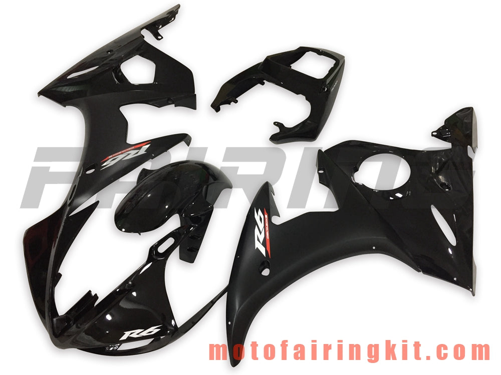 Kits de carenado aptos para YZF-600 R6 2005 YZF 600 R6 05 Molde de inyección de plástico ABS Carrocería completa para motocicleta Marco de carrocería de posventa (negro) B079