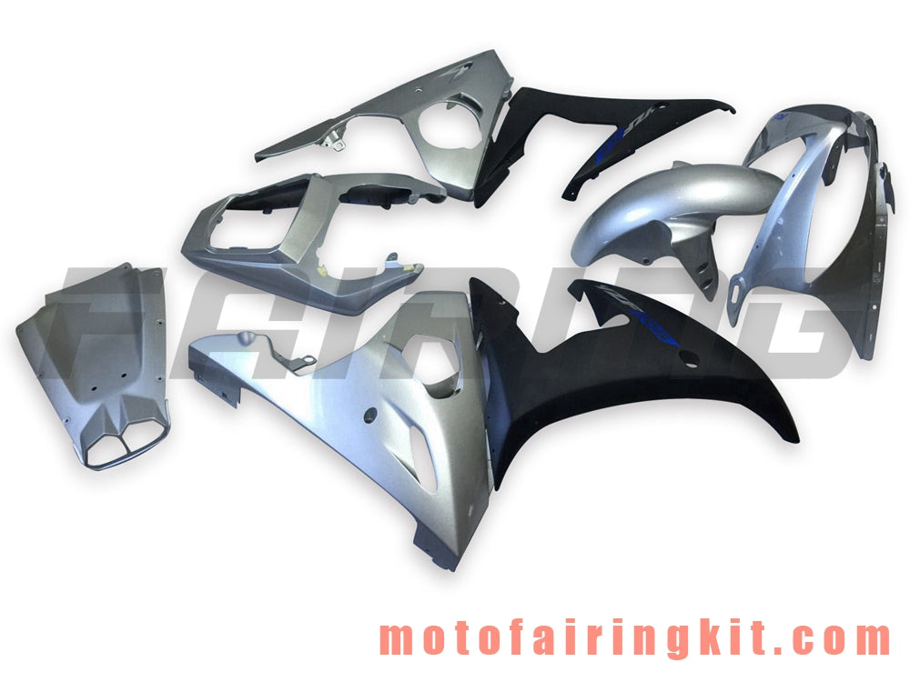 Fairing Kits Fit for YZF-600 R6 2005 YZF 600 R6 05 Plastic ABS Injection Mold Complete Motorcycle Body Aftermarket Bodywork Frame (Silver & Black) B100