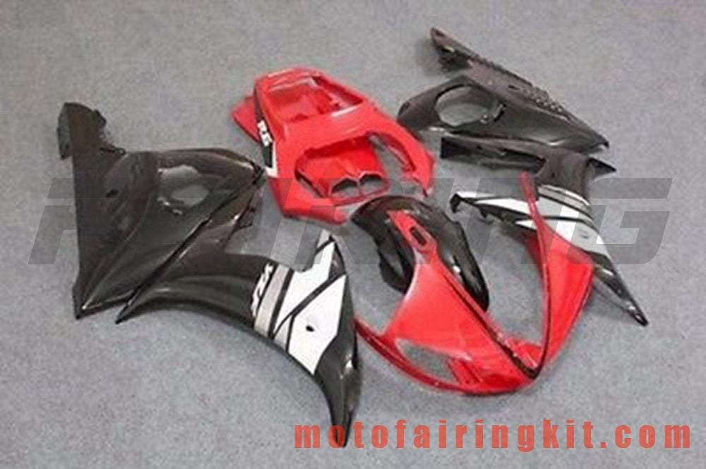 Kits de carenado aptos para YZF-600 R6 2005 YZF 600 R6 05 Molde de inyección de plástico ABS Carrocería completa para motocicleta Marco de carrocería de posventa (rojo y negro) B103