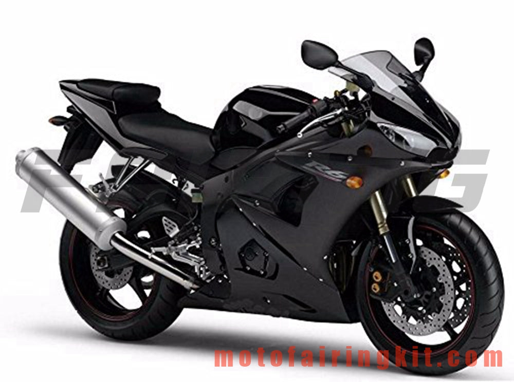 Fairing Kits Fit for YZF-600 R6 2005 YZF 600 R6 05 Plastic ABS Injection Mold Complete Motorcycle Body Aftermarket Bodywork Frame (Black) B104