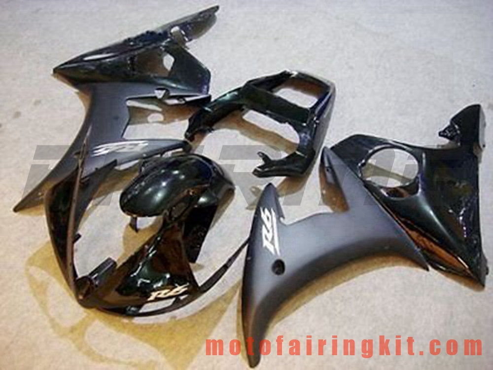 Fairing Kits Fit for YZF-600 R6 2005 YZF 600 R6 05 Plastic ABS Injection Mold Complete Motorcycle Body Aftermarket Bodywork Frame (Black) B104