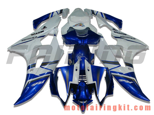 Fairing Kits Fit for YZF-600 R6 2006 2007 YZF 600 R6 06 07 Plastic ABS Injection Mold Complete Motorcycle Body Aftermarket Bodywork Frame (Blue & White) B003