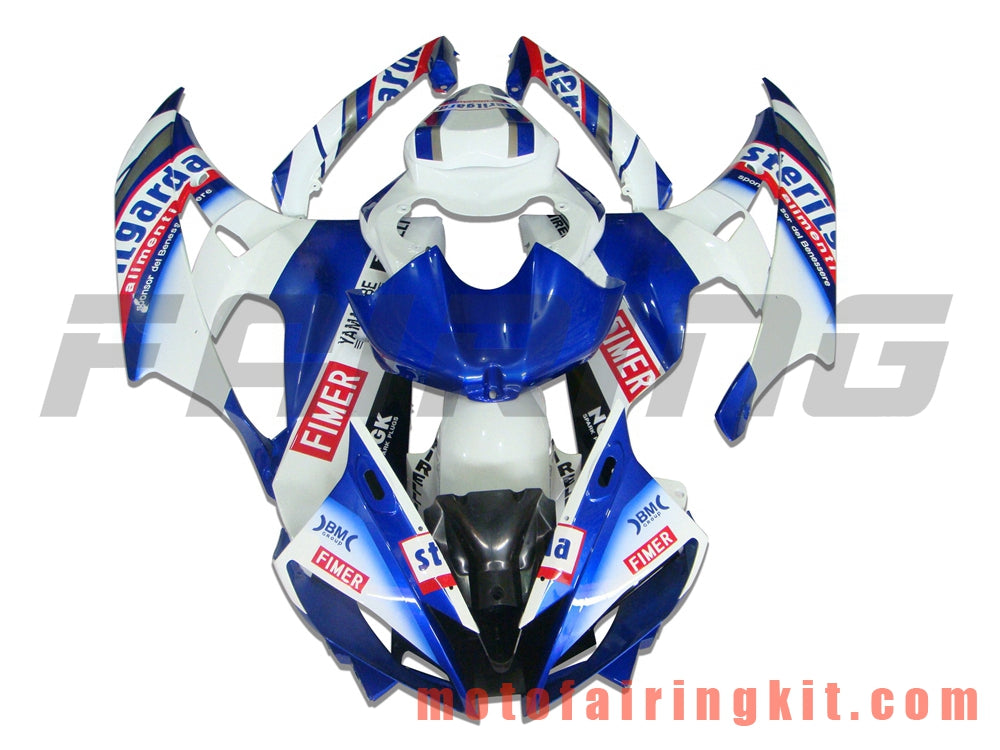 Fairing Kits Fit for YZF-600 R6 2006 2007 YZF 600 R6 06 07 Plastic ABS Injection Mold Complete Motorcycle Body Aftermarket Bodywork Frame (Blue & White) B004