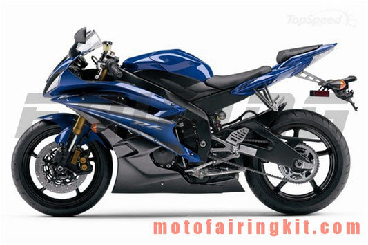 Kits de carenado aptos para YZF-600 R6 2006 2007 YZF 600 R6 06 07 Molde de inyección de plástico ABS Carrocería completa para motocicleta Marco de carrocería de posventa (azul y blanco) B009