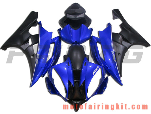 フェアリングキット YZF-600 R6 2006 2007 YZF 600 R6 06 07 プラスチック ABS 射出成形 完全なオートバイボディ アフターマーケットボディワークフレーム (ブルー &amp; ブラック) B011