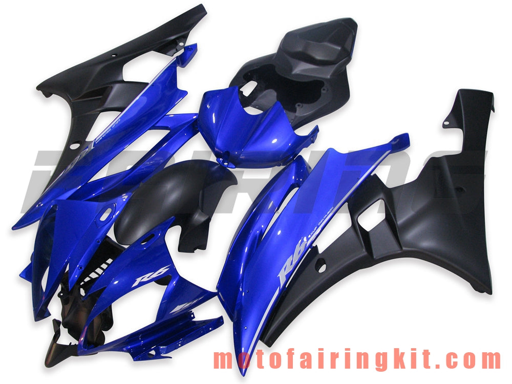 Fairing Kits Fit for YZF-600 R6 2006 2007 YZF 600 R6 06 07 Plastic ABS Injection Mold Complete Motorcycle Body Aftermarket Bodywork Frame (Blue & Black) B011