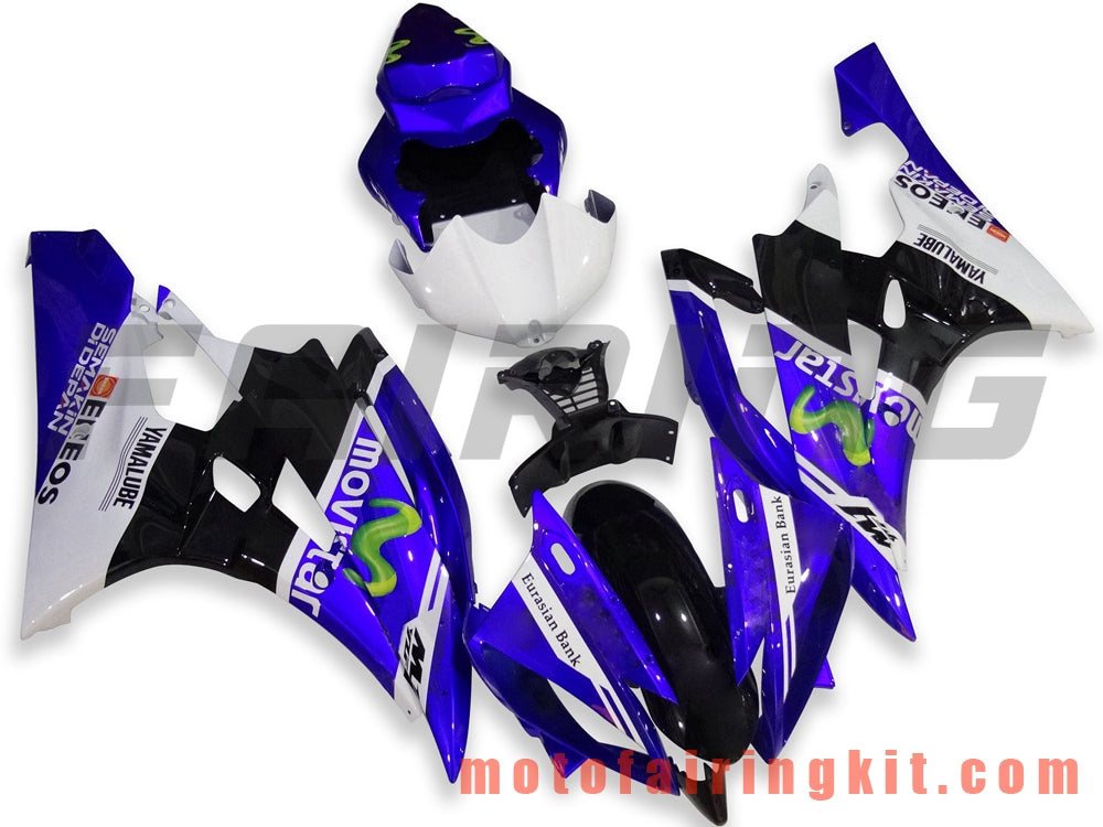 Fairing Kits Fit for YZF-600 R6 2006 2007 YZF 600 R6 06 07 Plastic ABS Injection Mold Complete Motorcycle Body Aftermarket Bodywork Frame (Blue & Black) B014