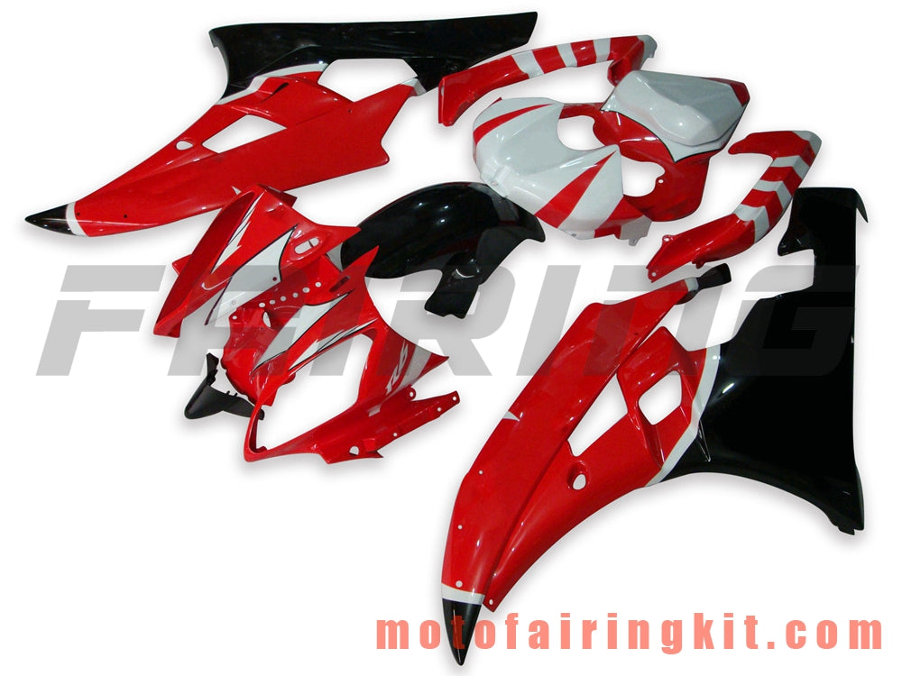 Kits de carenado aptos para YZF-600 R6 2006 2007 YZF 600 R6 06 07 Molde de inyección de plástico ABS Carrocería completa para motocicleta Marco de carrocería de posventa (rojo y negro) B017