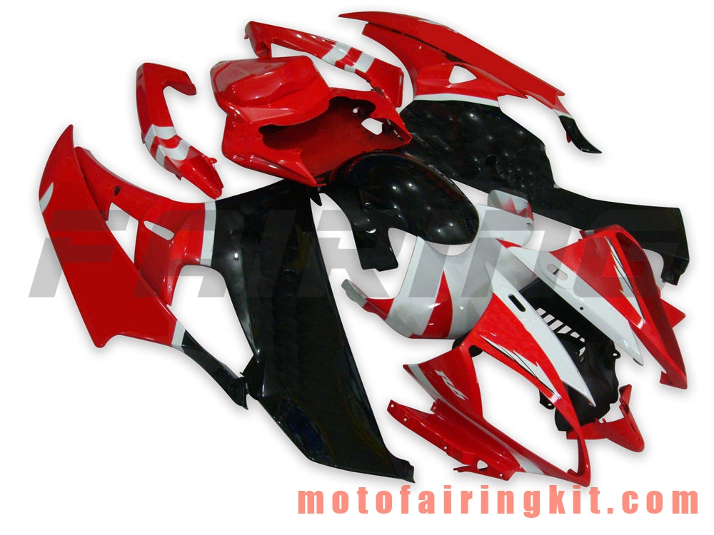 Kits de carenado aptos para YZF-600 R6 2006 2007 YZF 600 R6 06 07 Molde de inyección de plástico ABS Carrocería completa para motocicleta Marco de carrocería de posventa (rojo y negro) B018