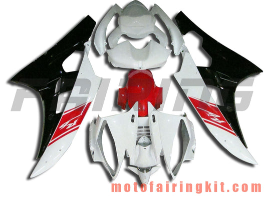 Kits de carenado aptos para YZF-600 R6 2006 2007 YZF 600 R6 06 07 Molde de inyección de plástico ABS Carrocería completa para motocicleta Marco de carrocería de posventa (blanco y negro) B019