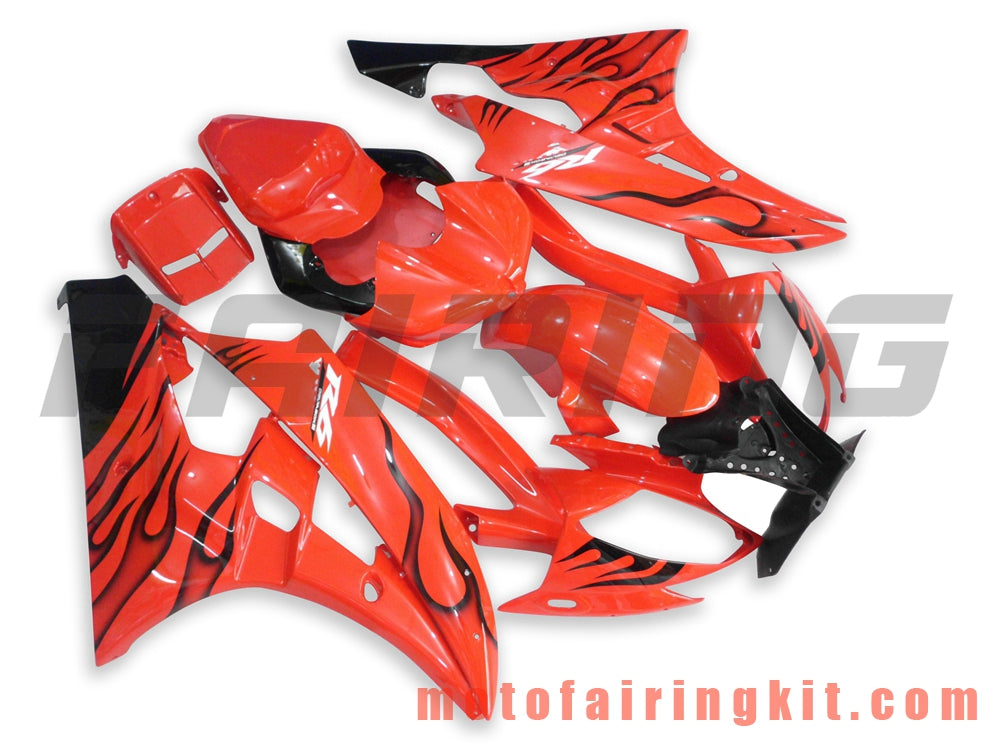 Kits de carenado aptos para YZF-600 R6 2006 2007 YZF 600 R6 06 07 Molde de inyección de plástico ABS Carrocería completa para motocicleta Marco de carrocería de posventa (naranja y negro) B020