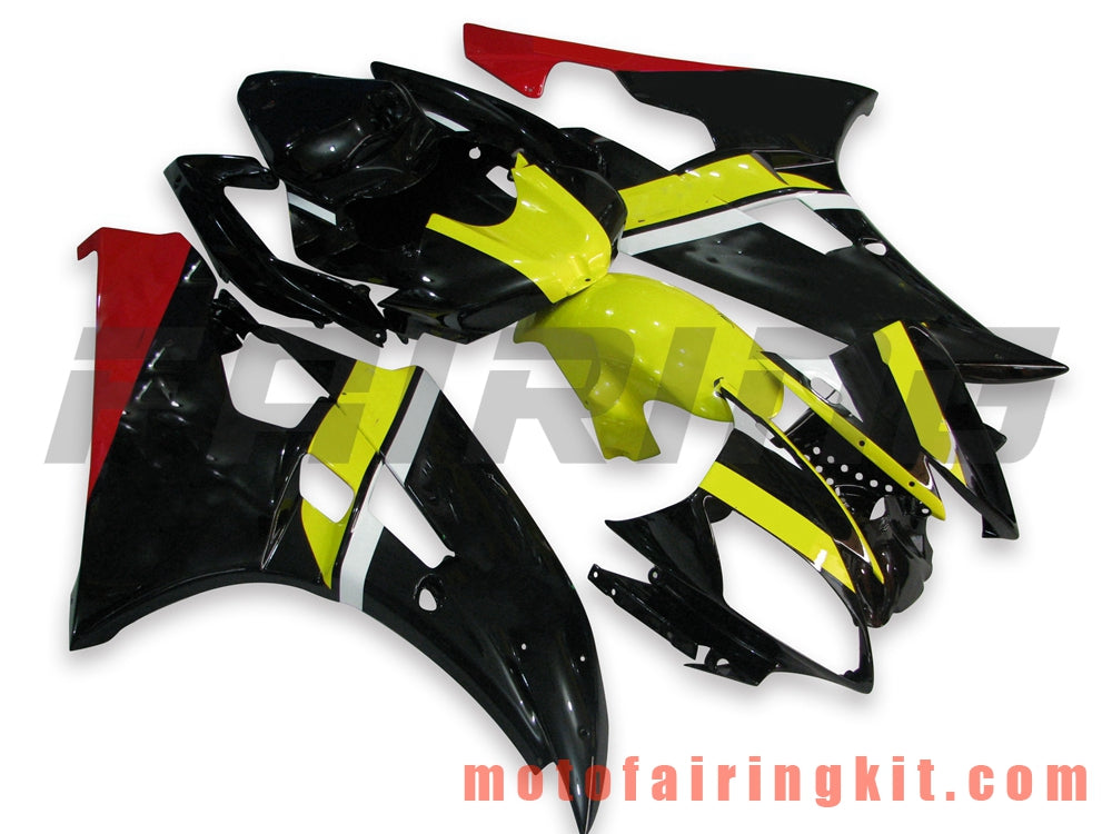 Kits de carenado aptos para YZF-600 R6 2006 2007 YZF 600 R6 06 07 Molde de inyección de plástico ABS Carrocería completa para motocicleta Marco de carrocería de posventa (negro y amarillo) B021