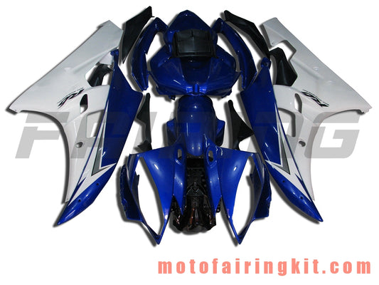 Kits de carenado aptos para YZF-600 R6 2006 2007 YZF 600 R6 06 07 Molde de inyección de plástico ABS Carrocería completa para motocicleta Marco de carrocería de posventa (azul y blanco) B022