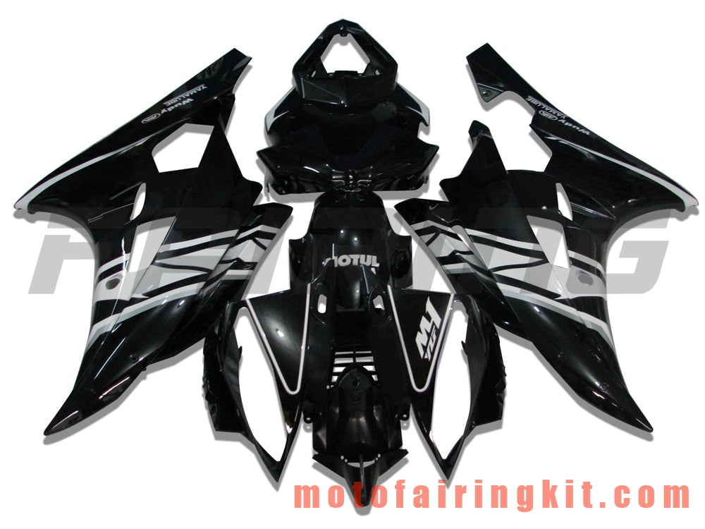 Kits de carenado aptos para YZF-600 R6 2006 2007 YZF 600 R6 06 07 Molde de inyección de plástico ABS Carrocería completa para motocicleta Marco de carrocería de posventa (blanco y negro) B025