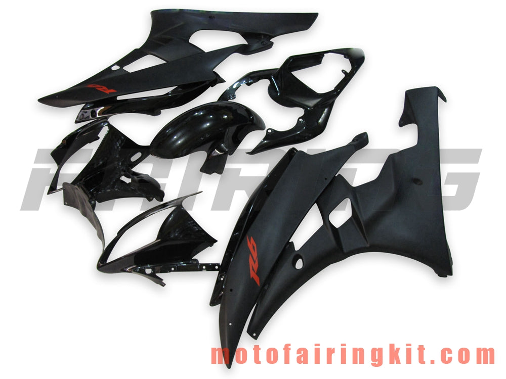 フェアリングキット YZF-600 R6 2006 2007 YZF 600 R6 06 07 プラスチック ABS 射出成型 完全なオートバイボディ アフターマーケットボディワークフレーム (ブラック) B030