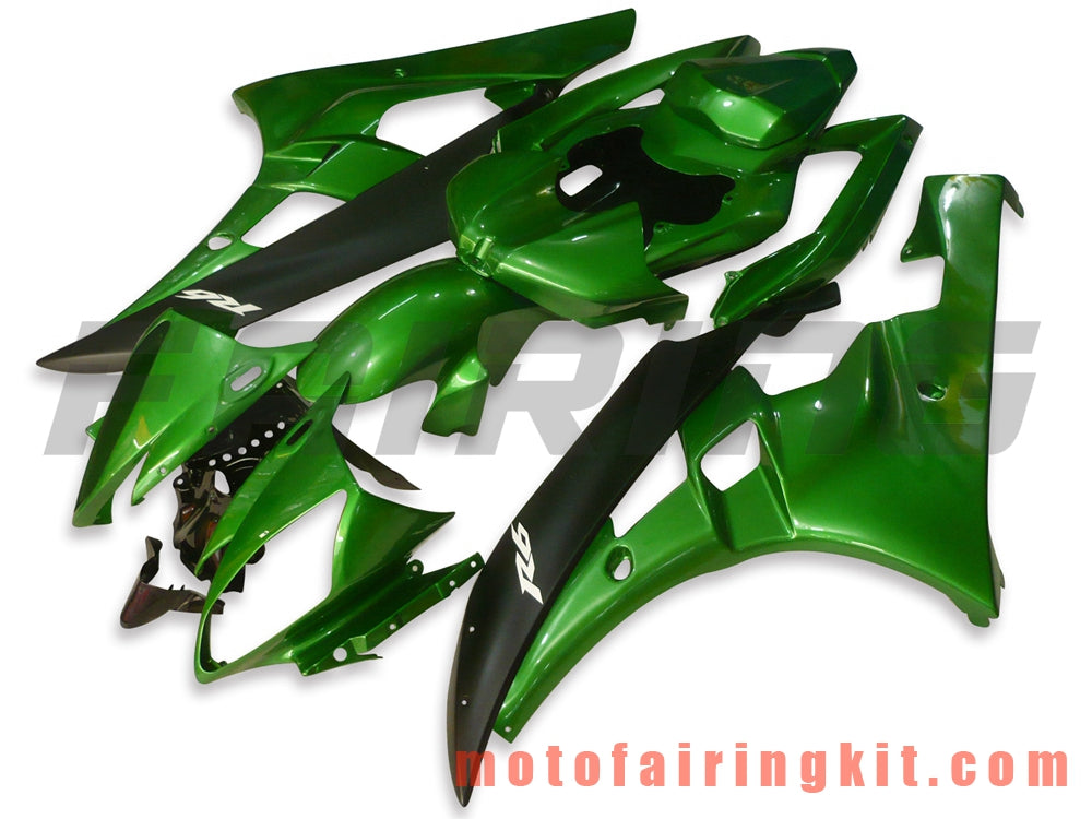 Fairing Kits Fit for YZF-600 R6 2006 2007 YZF 600 R6 06 07 Plastic ABS Injection Mold Complete Motorcycle Body Aftermarket Bodywork Frame (Green & Black) B031